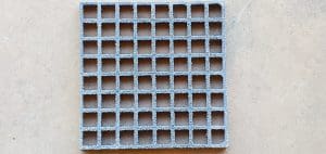 A close up of the bottom of a grate