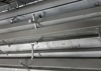 A close up of some metal pipes and bars